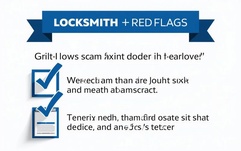 Checklist of locksmith scam red flags